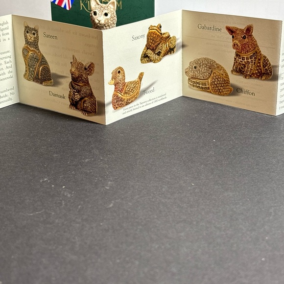 Harmony Kingdom Tapestry Series "Sateen"  Limited Ed 1195/1500 w/Swarovski  Eyes - Picture 8 of 10